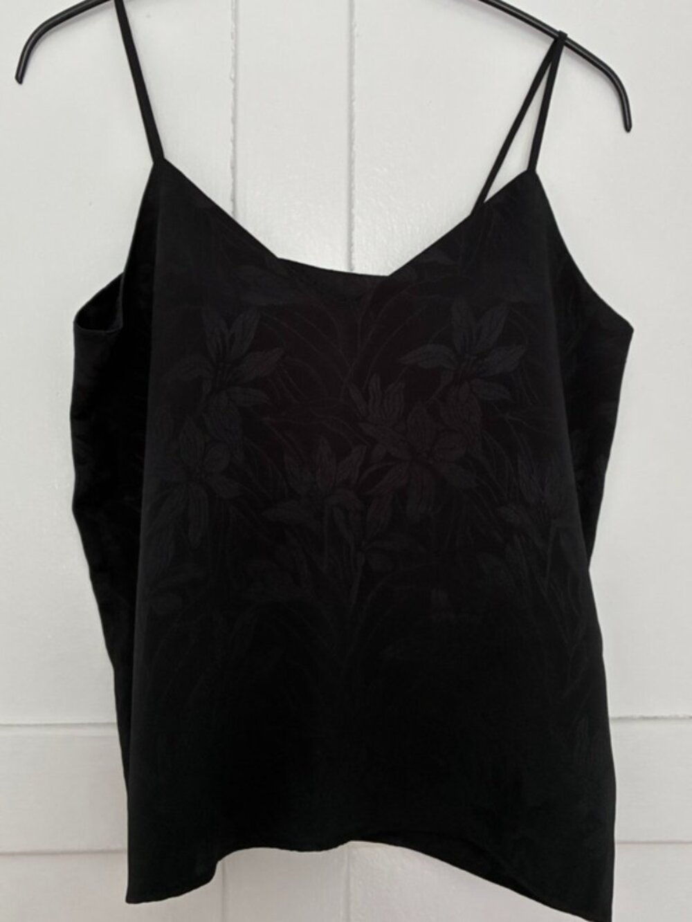 Silk Black Floral Camisole